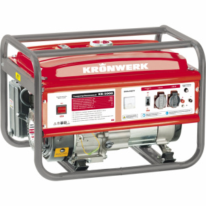 Генератор бензиновый KB 5000,5,0 кВт,220В/50Гц,25 л,ручной старт KRONWERK